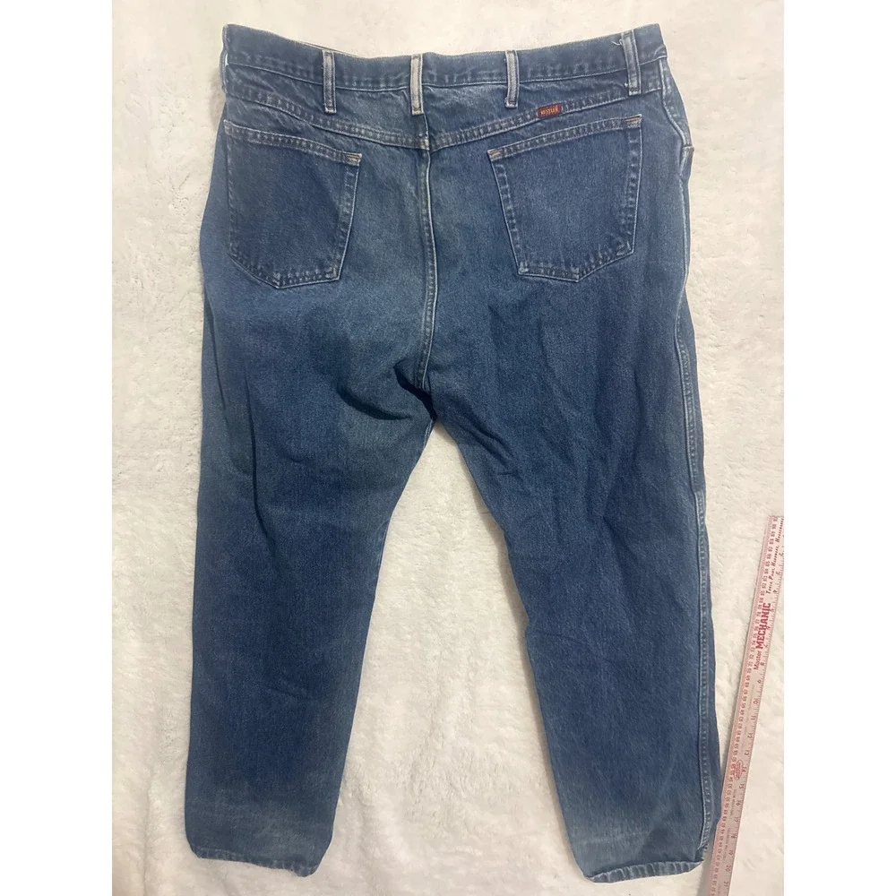 Rustler Mens Blue Denim Jeans‎ Cotton Blend Relaxed Fit Casual Workwear
